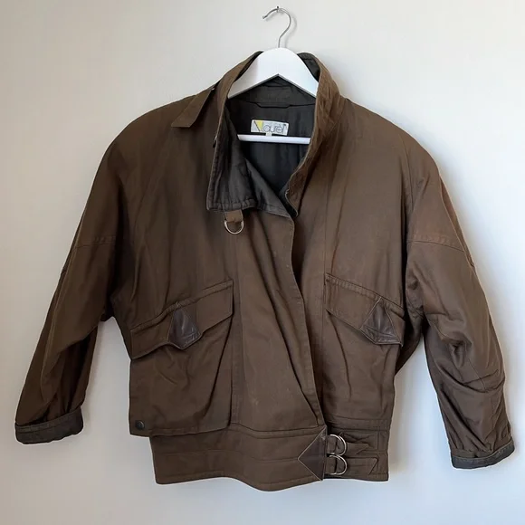 SOLD// Vintage Cotton Motorcycle Jacket - Picture 4 of 10